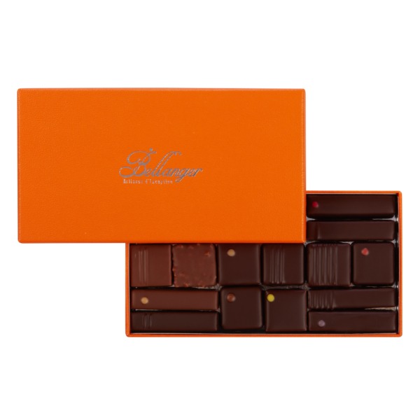 Coffret de chocolats Halloween couleur orange - Chocolaterie Bellanger