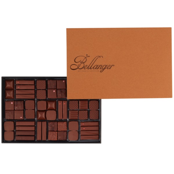 coffret de bonbons en chocolat noir 108 pièces