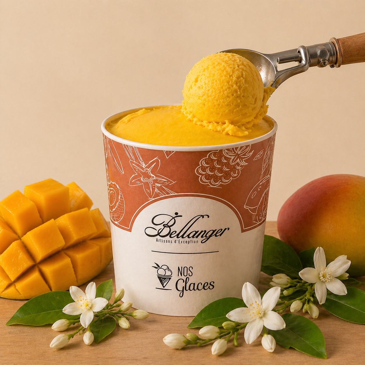 1/2 L SORBET MANGUE JASMIN