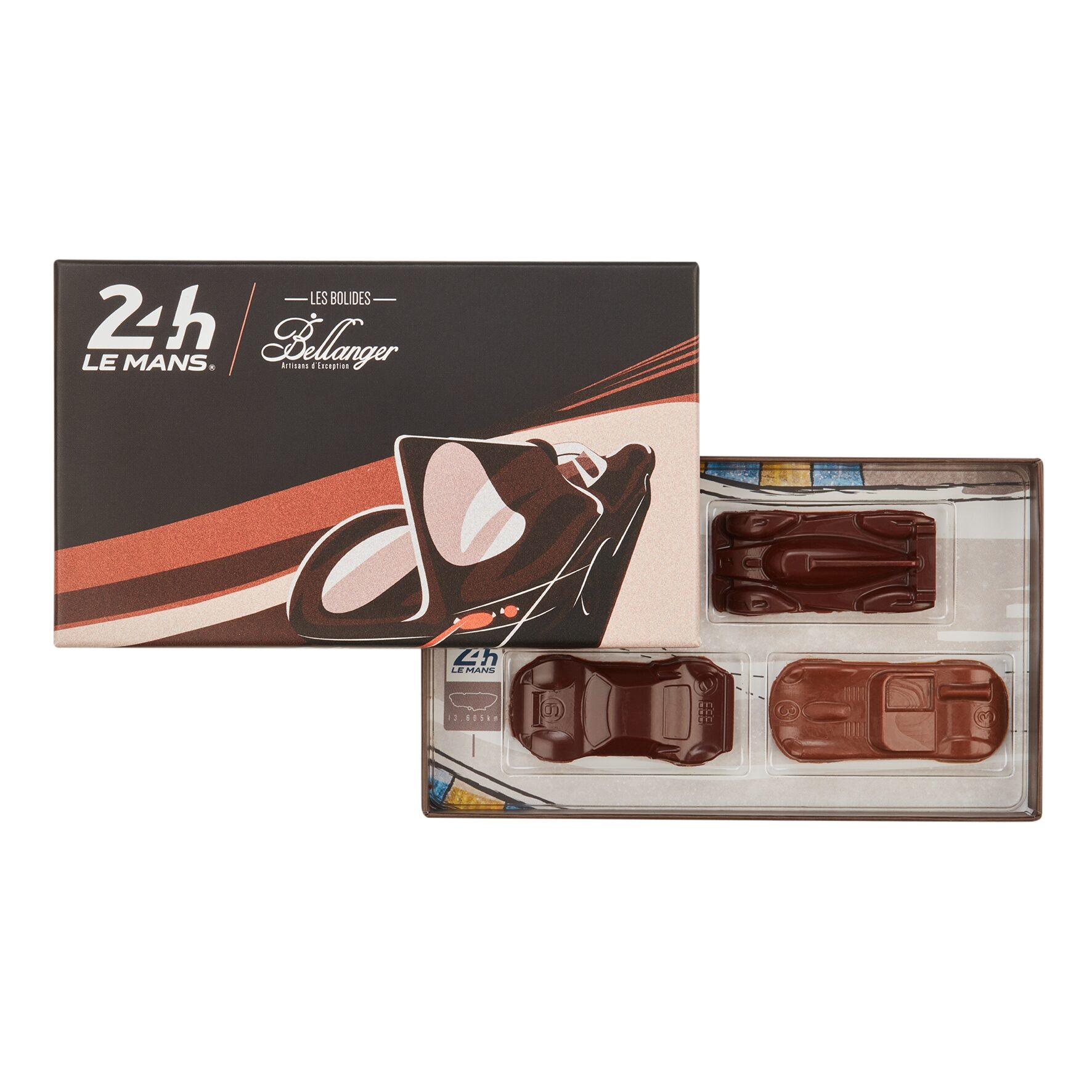 Les voitures en chocolat 24h du Mans : Coffret Praliné Tertre Rouge