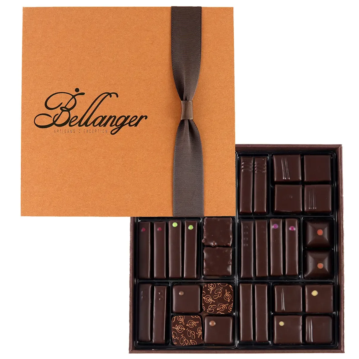 Assortiment de 72 chocolats noir - la Balloboite Noir T3