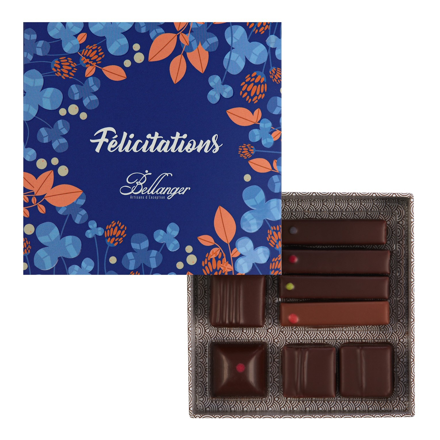 COFFRET 09 CHOCOLATS  FELICITATIONS