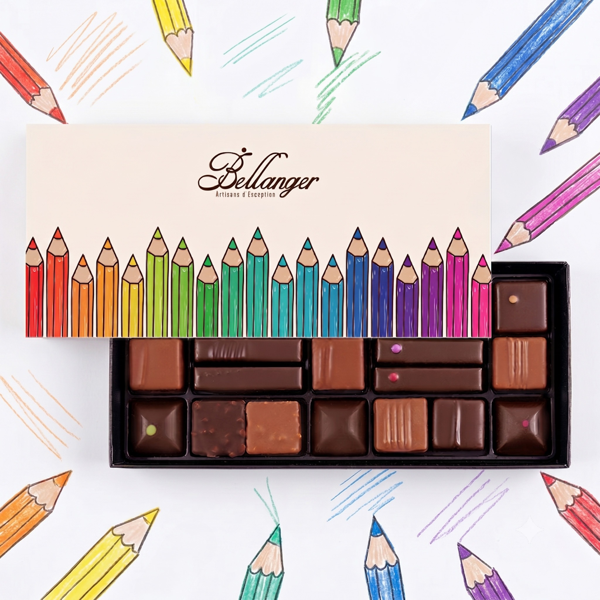 COFFRET 21 CHOCOLATS CRAYON